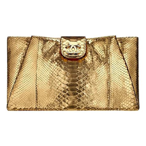 chanel python clutch price|Chanel cambon python bag.